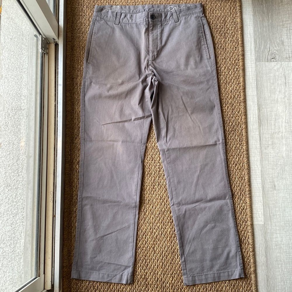 Calvin Klein stripe grey dress pants bryant fit
